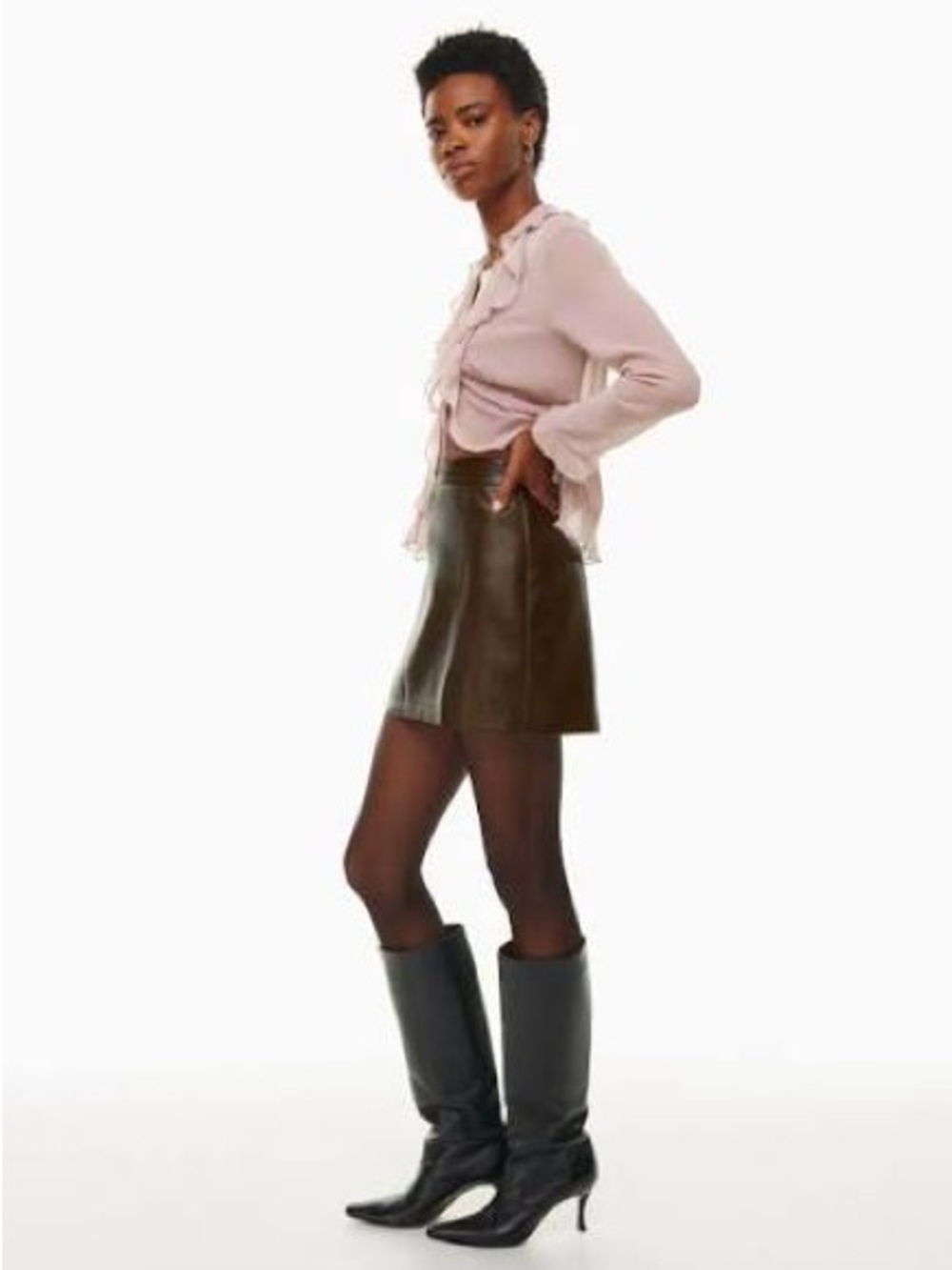 Aritzia Faux Leather Mini Skirt
